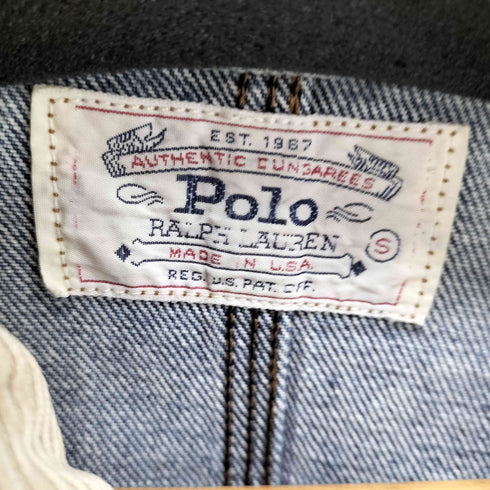 ポロラルフローレン POLO RALPH LAUREN 80s USA製 襟コーデュロイ デニムジャケット メンズ JPN:S